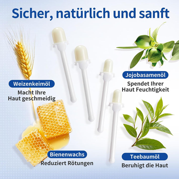 Beauty7 16 gebrauchsfertige Wachsstäbchen Nasen- und Ohrenhaarentfernung Schmerzfrei Nasenwachs Nase