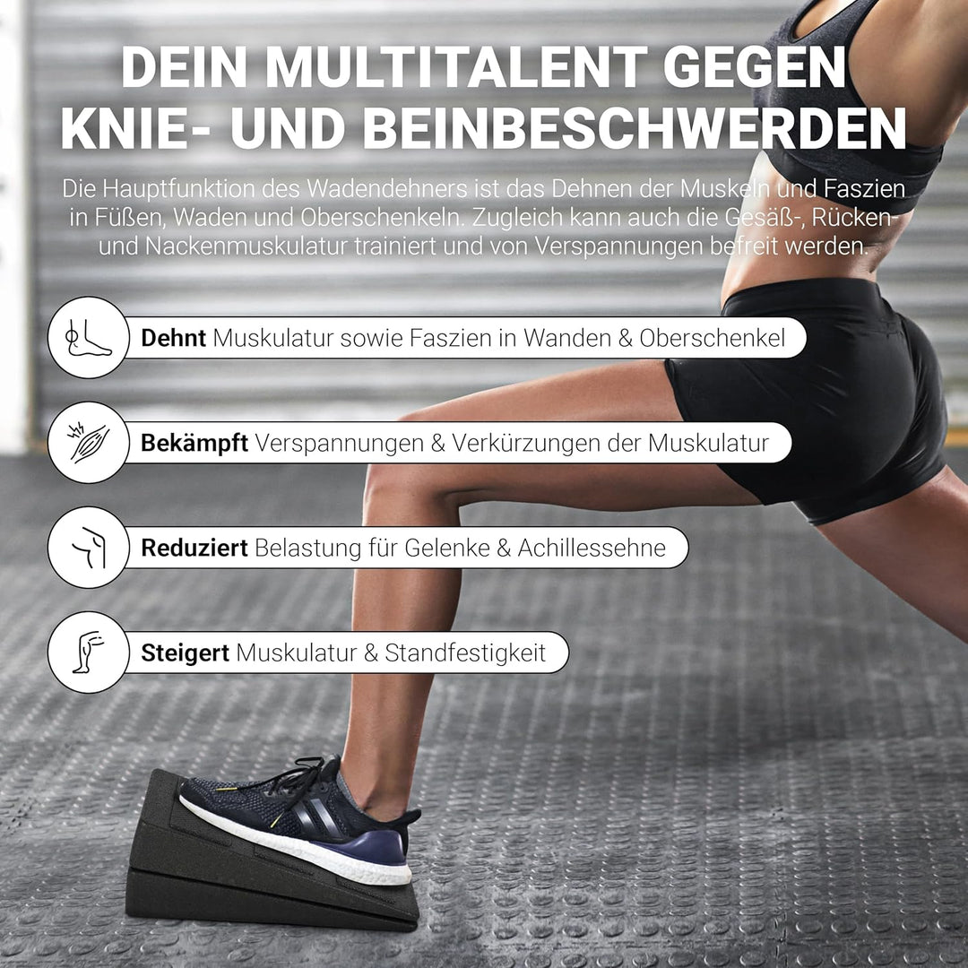 MSPORTS Wadendehner 3er Set Premium, Kniekeil, Waden-Strecker, Mobilisationskeil zum Dehnen, Beinstr