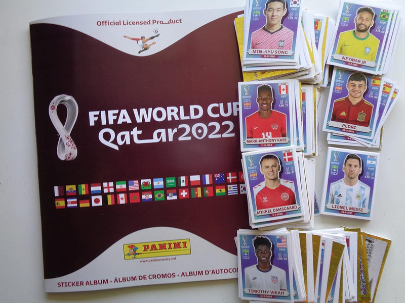 Panini WM Qatar 2022 Komplette 670 Sticker-Kollektion + Album 🔥, Weiss