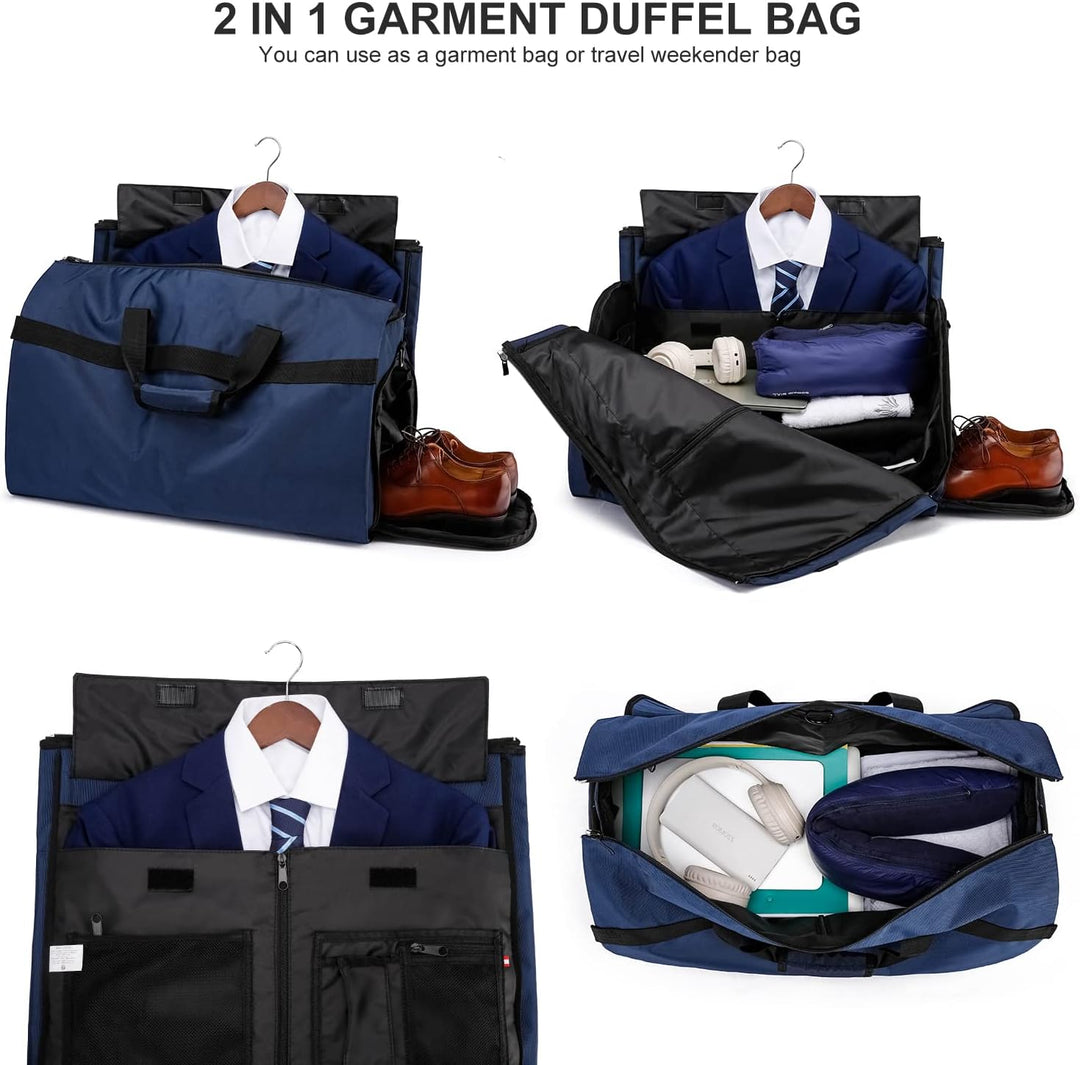 Kleidersack Reisetasche Anzugtasche Herren mit Abnehmbarer Schultergurt & Schuhfach, Faltbare Anzugt