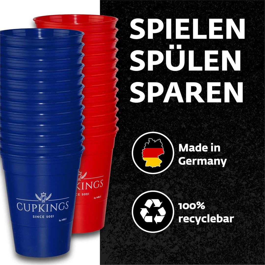 CUPKINGS Party Becher Set | 22 Hartplastik Becher Made in Germany | Festival Zubehör & Party Deko |