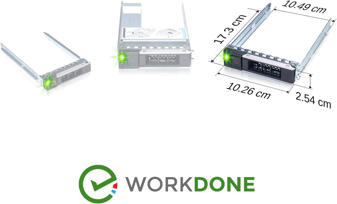 WORKDONE 12er-Pack - 3,5" Festplatten-Caddy - Kompatibel für Dell PowerEdge Server 14.-15. Gen. - mi