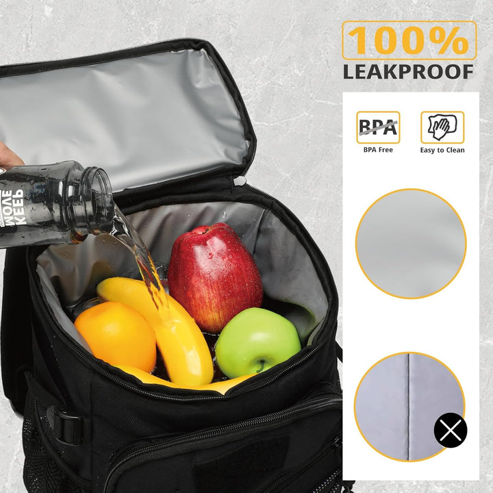 Taktischer Kühlrucksack – 25L Isolierter Rucksack, Auslaufsicher & Robust – Grosser Lunch-Rucksack,