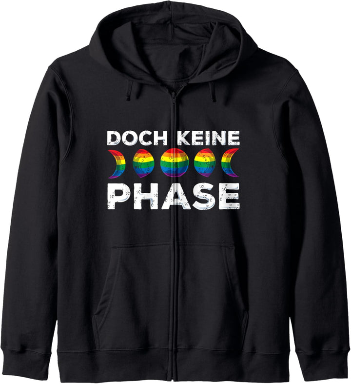 LGBTQ Outfit Regenbogenparade Mondphasen Doch Keine Phase Kapuzenjacke