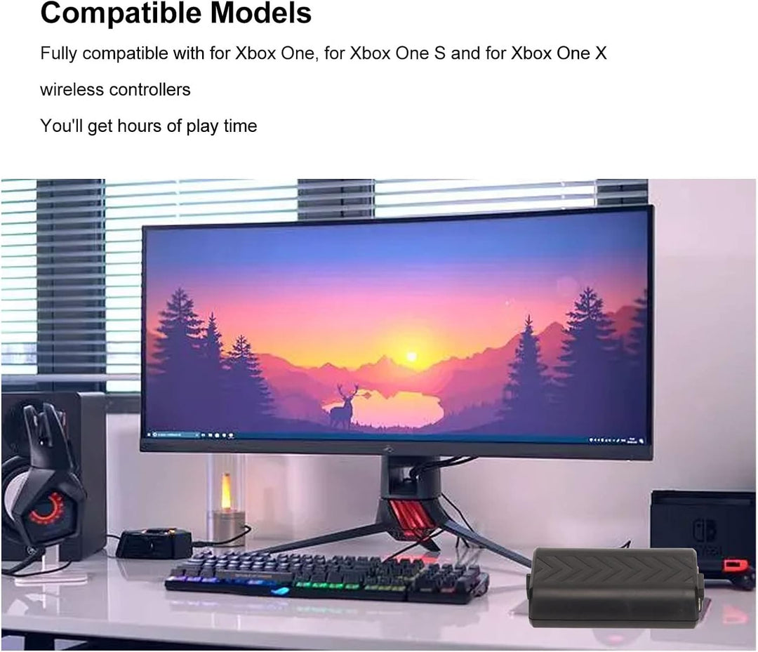 Controller Akkupack, 1200mAh Akkupack, ONE Controller Akkupack mit Ladeanzeige USB-Kabel für ONE S X