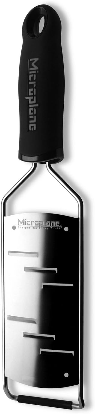 Microplane Reiben Gourmet Serie 45000 - Reiben Set 5 tlg. mittel-fein-extra grob-Raspel + Fingerschu
