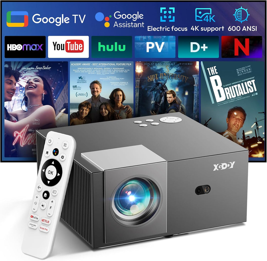 Android 11 & Electric Focus: Smart Projector Full HD XGODY Sail2 500ANSI Native 1080P Bluetooth WiFi