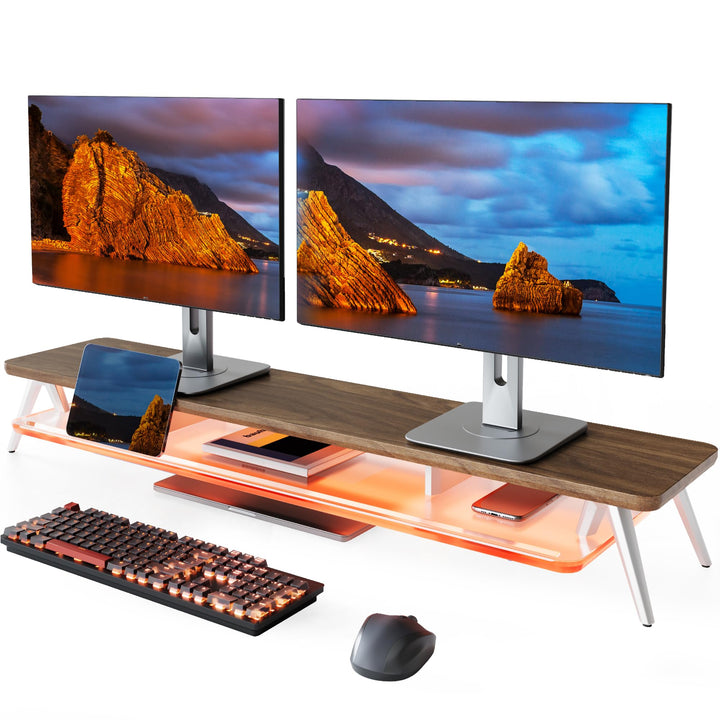 Fenge Monitorständer Riser mit Acrylablage und App-Steuerung LED Lights 108cm Grosser Computerstände
