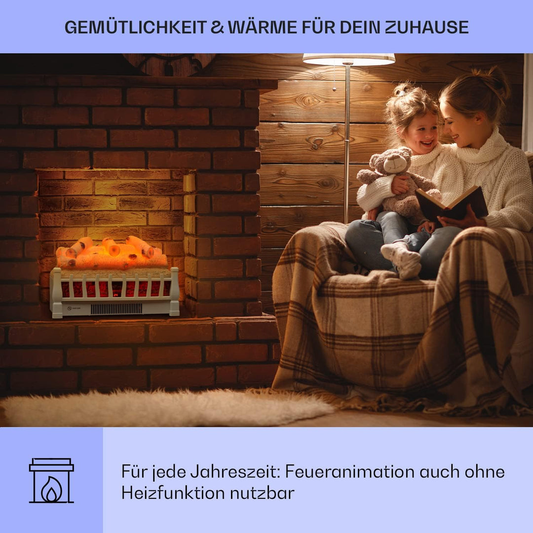 Klarstein Elektrokamin, Elektro Heizungen für Wohnzimmer & Innenräume, Elektrischer Kamin mit LED Fl