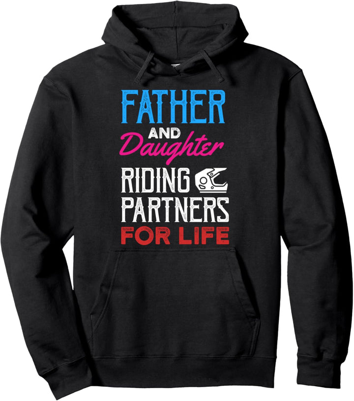 Motocross – Papa und Tochter Reitpartner Pullover Hoodie