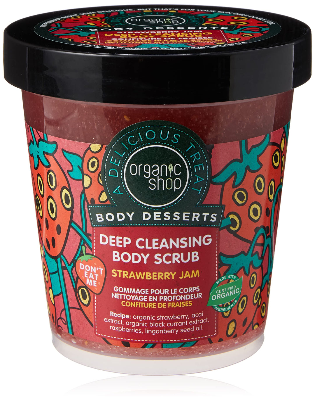 Organic Shop Body Desserts Deep Cleansing Body Scrub Strawberry Jam 450ml Cocos,Erdbeere 450 ml (1er