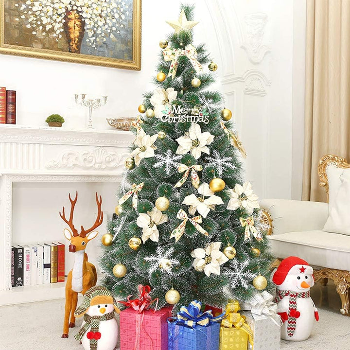 HENGMEI 180cm PVC Weihnachtsbaum Tannenbaum Christbaum Grün künstlicher mit Metallständer ca. 500 Sp