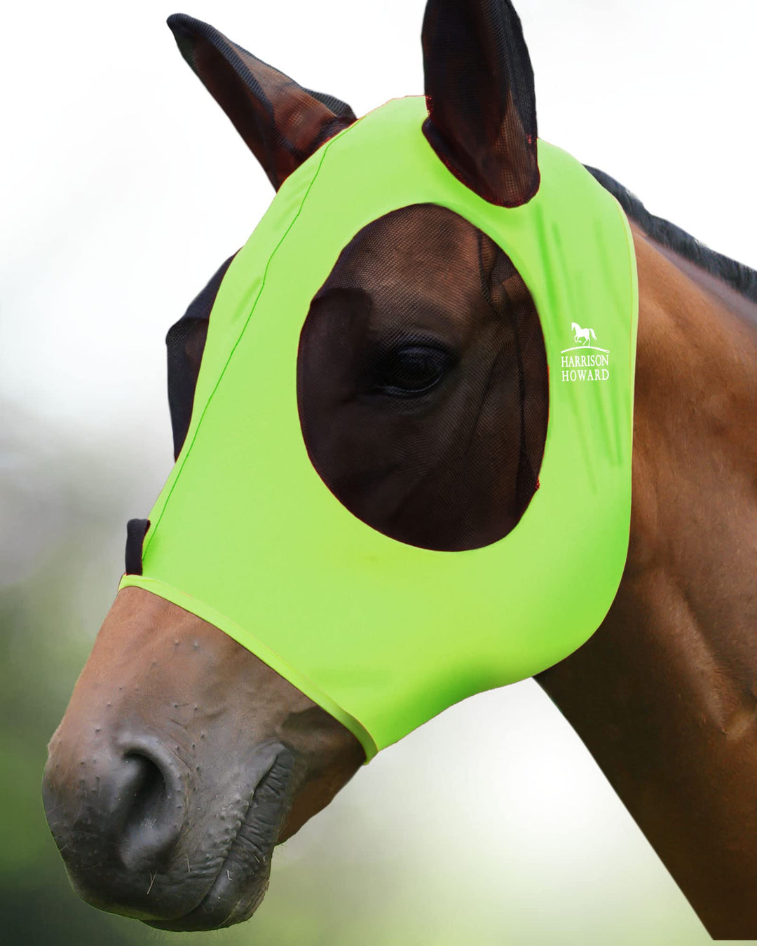 Harrison Howard Super Comfort Stretchy Fly Mask Large Eye Space with UV Protection Soft on Skin with