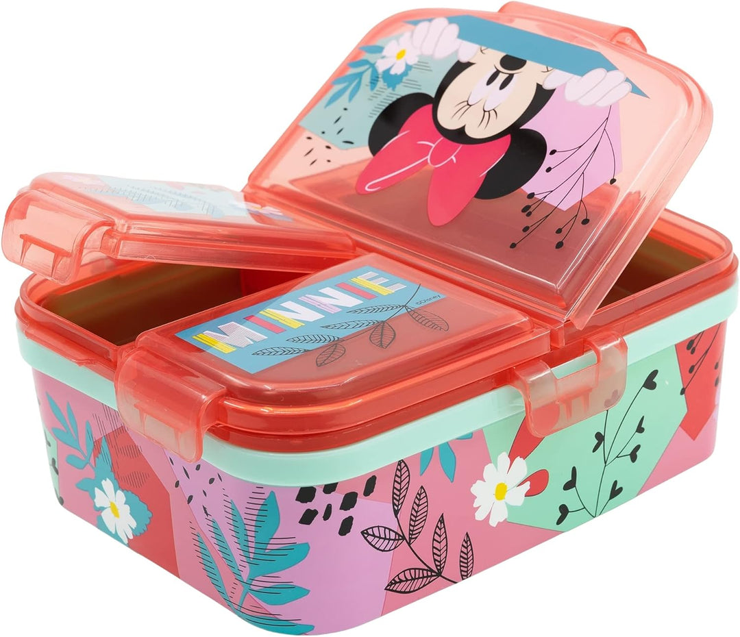 Stor BROTDOSE MIT MEHREREN FÄCHERN XL | MINNIE MOUSE MOUSE BEING MORE MINNIE MOUSE, Rosa