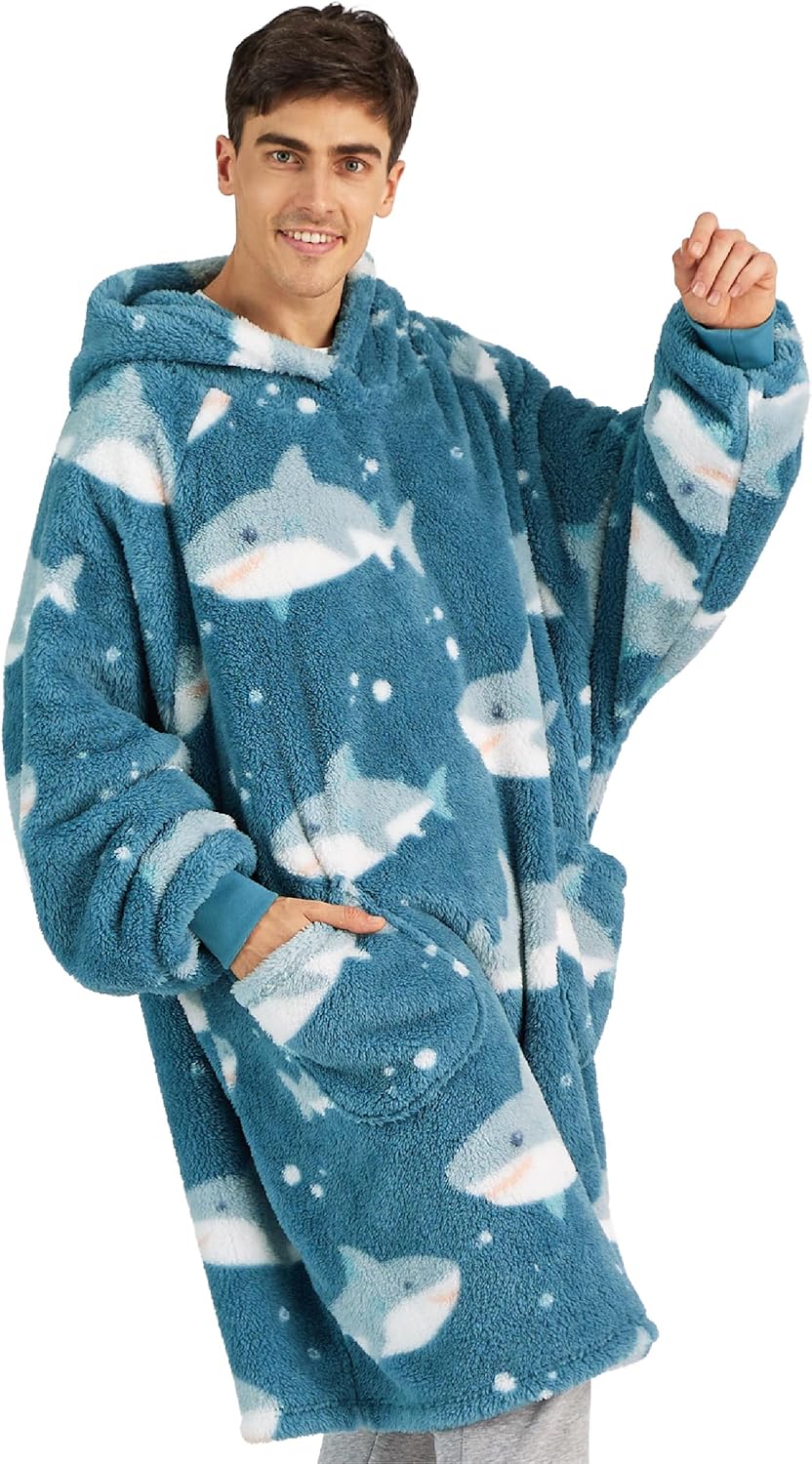 BEDSURE Decke mit ärmeln Kuscheldecke, Weihnachtsgeschenke Geschenke für Frauen Frau Hoodie Decke Da