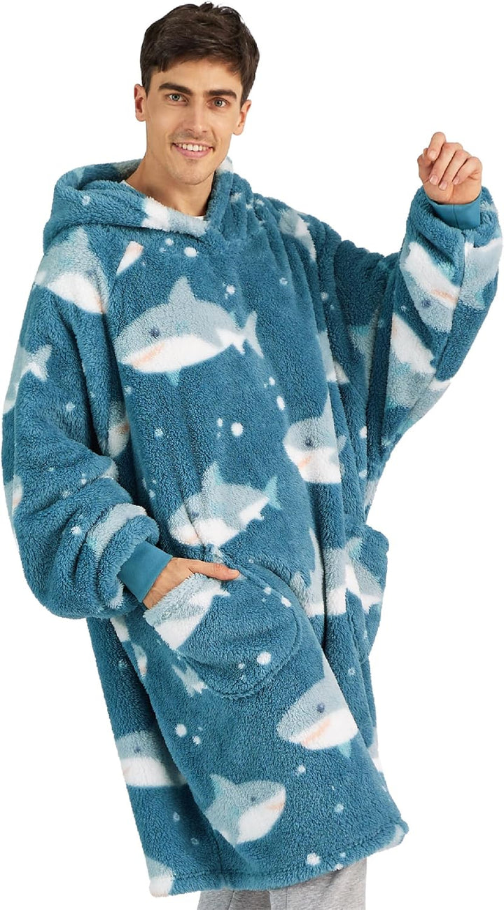 BEDSURE Decke mit ärmeln Kuscheldecke, Weihnachtsgeschenke Geschenke für Frauen Frau Hoodie Decke Da
