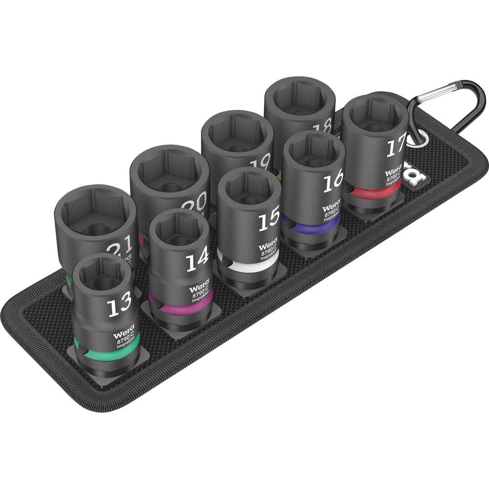 Wera 05004580001 Belt C Impaktor 1, Steckschlüsseleinsatz-Satz, 1/2"-Antrieb, 9-teilig