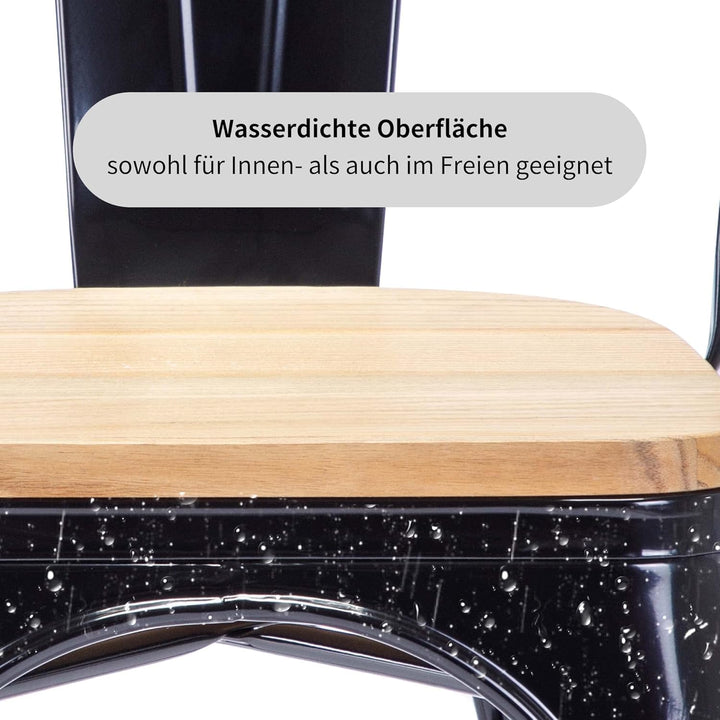 Duhome Metallstuhl Bistrostuhl aus Eisen Esszimmerstuhl mit Rückenlehne, Stapelbare Küchenstühle, Sc