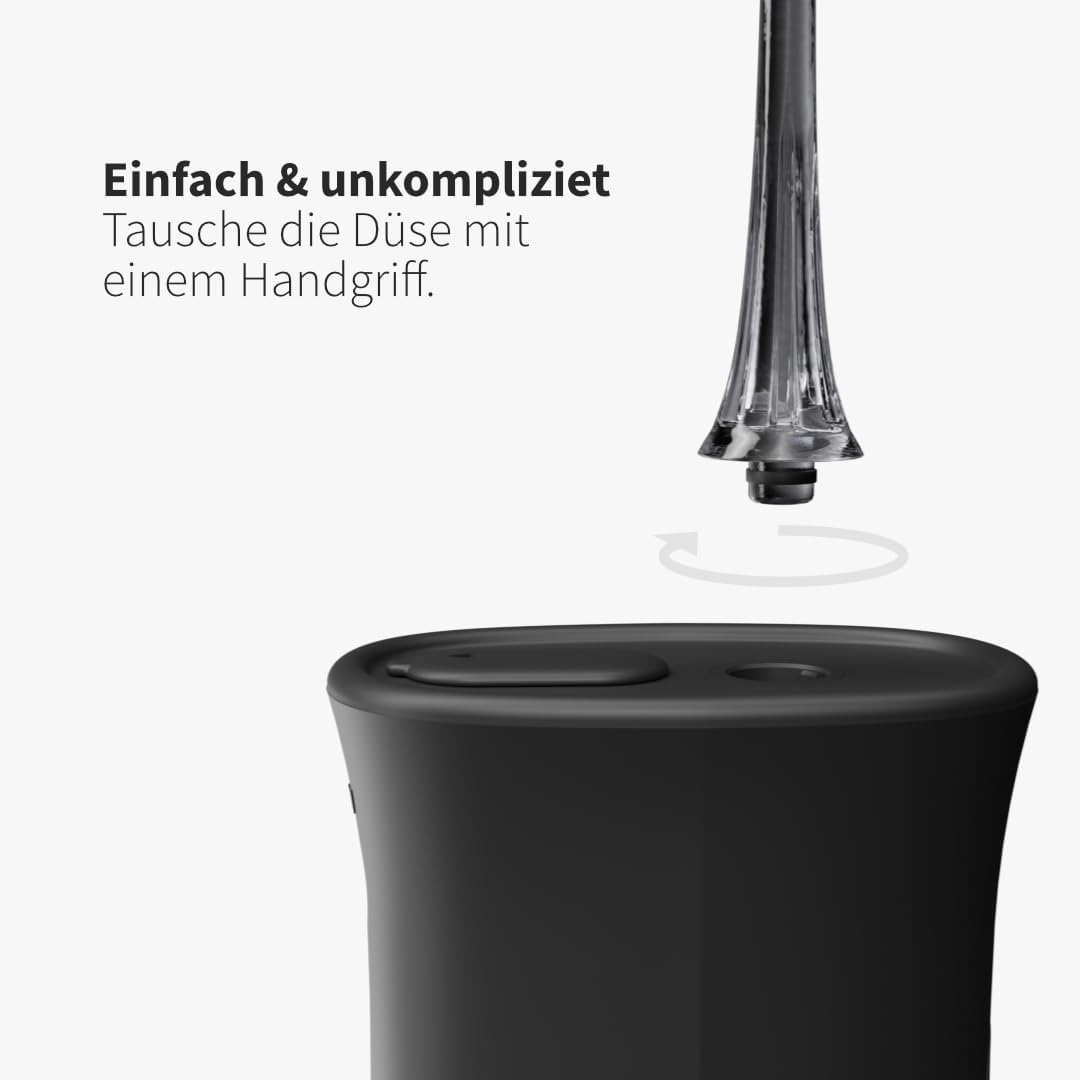 Zahnheld® Ersatzdüsen Sensitiv für Munddusche Aquadent Zubehör - 6x Sensitiv - Schwarz, Zubehör - 6x