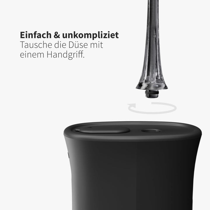 Zahnheld® Ersatzdüsen Sensitiv für Munddusche Aquadent Zubehör - 6x Sensitiv - Schwarz, Zubehör - 6x