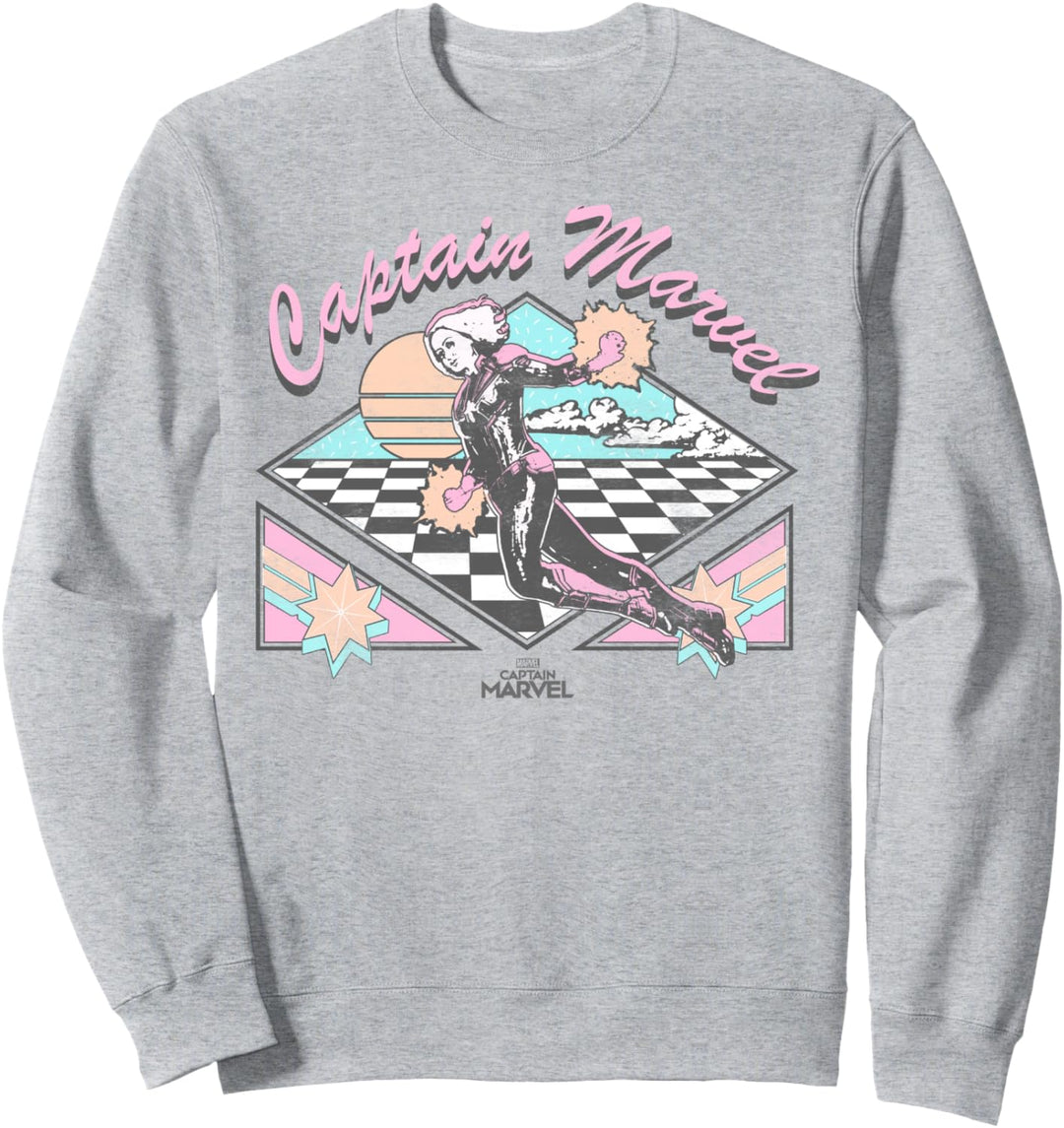 Captain Marvel Retro Bright Portrait Sweatshirt