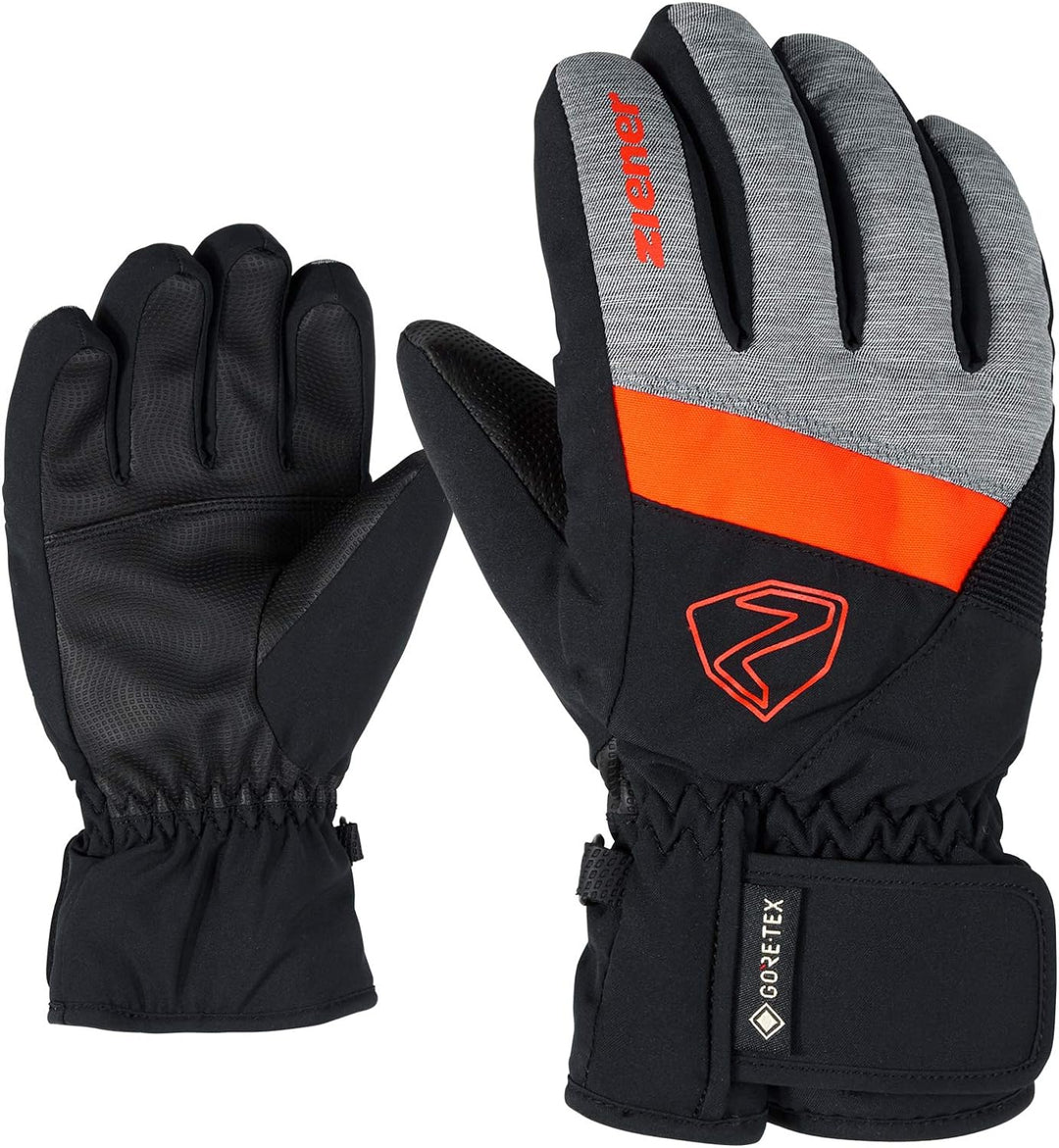 Ziener Kinder Leif GTX Junior Ski-Handschuhe/Wintersport | Wasserdicht, Atmungsaktiv dark melange.bl