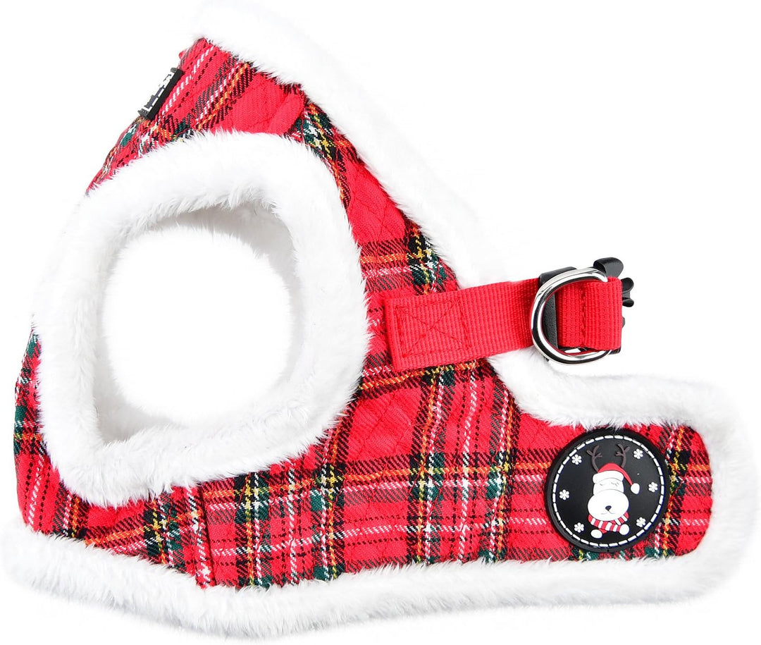 Puppia PAQD-AH1470 BLITZEN HARNESS B, M, karriert rot M Rot Kariert, M Rot Kariert