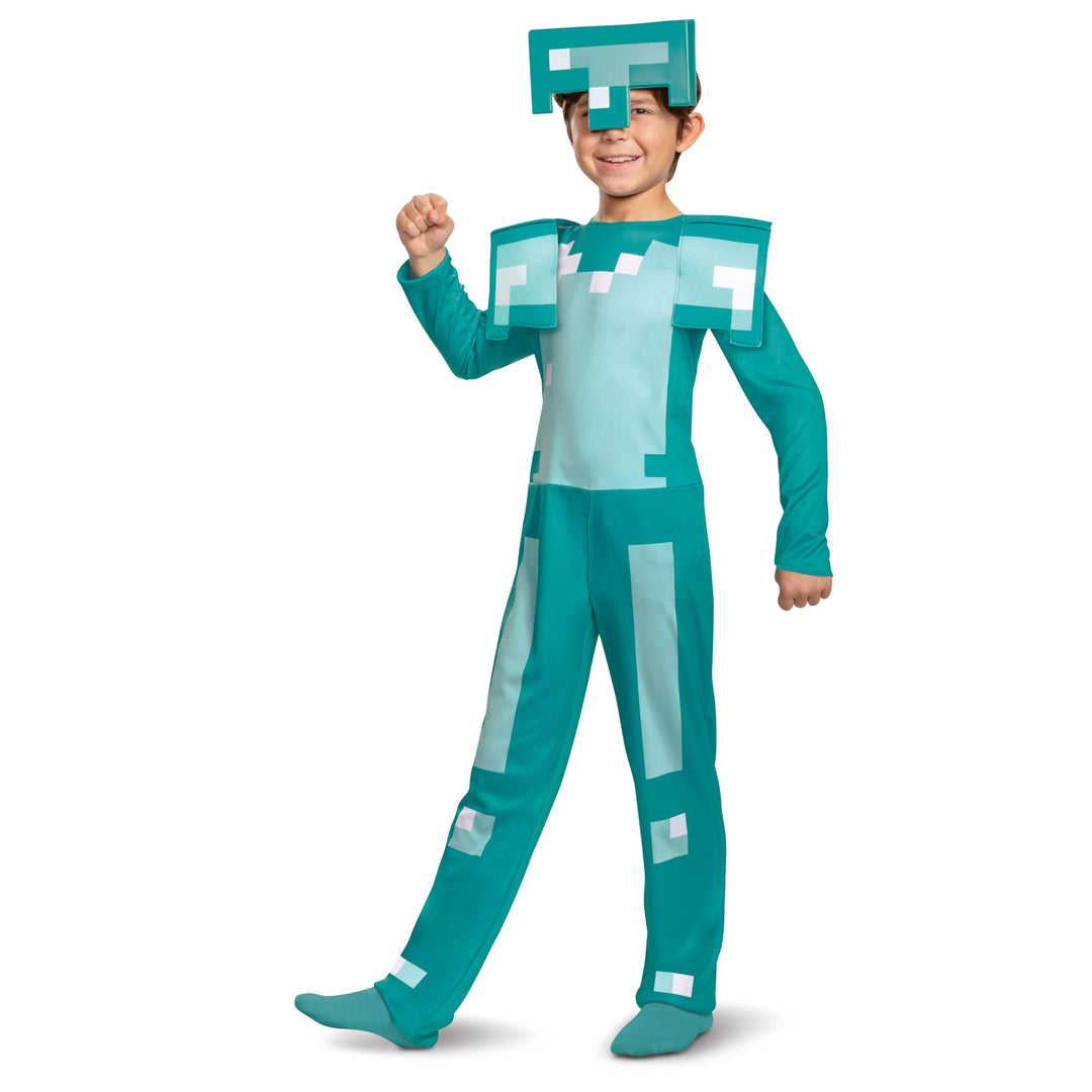 Disguise Offizielles Minecraft Kostüm Kinder Jungen Armour Kostüm Karneval Kostüm Minecraft Fasching