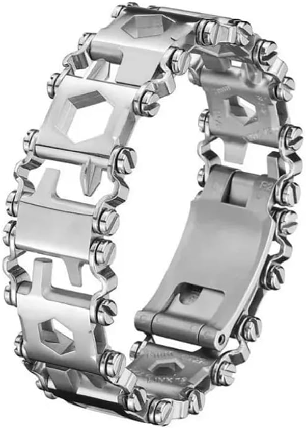 Multitool-Armband für Herren – 29-in-1-Multifunktionsarmband aus Edelstahl, reisefreundlich, geeigne