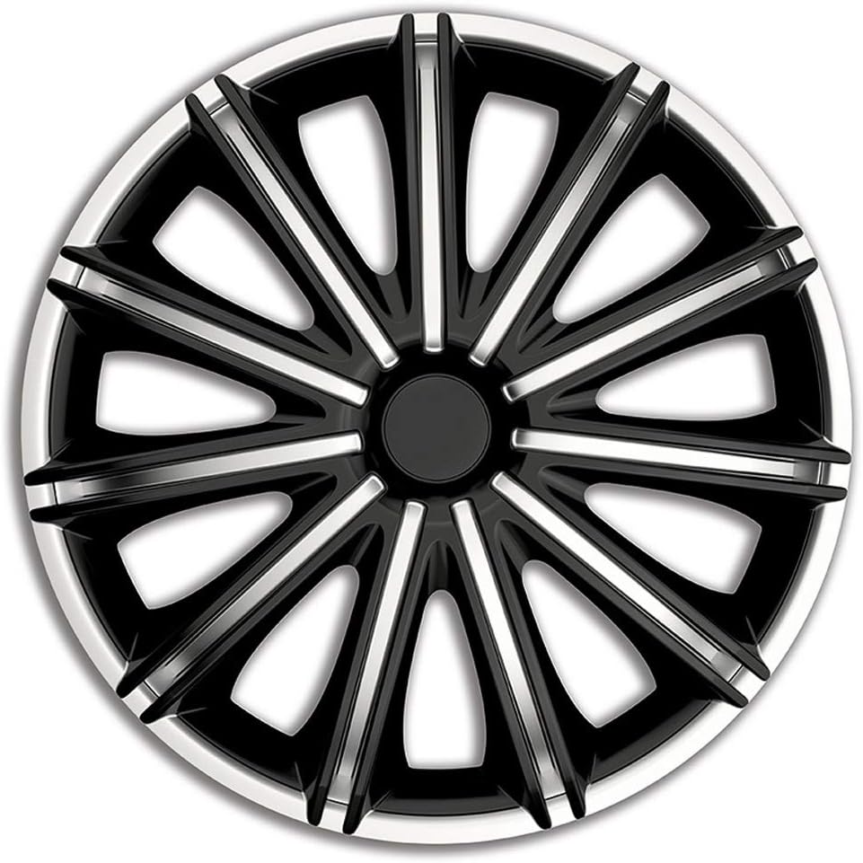 AUTO-STYLE Satz Radzierblenden Nero 18-Zoll Silber/Schwarz Silber/Schwarz 18-Zoll, Silber/Schwarz 18