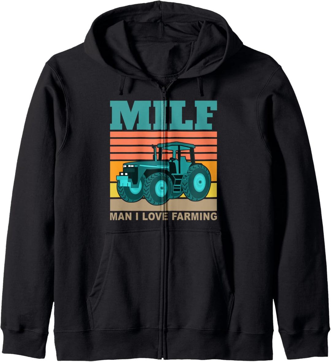 Man I Love Farming-M.I.L.F-Funny Saying Farmer Farming Kapuzenjacke