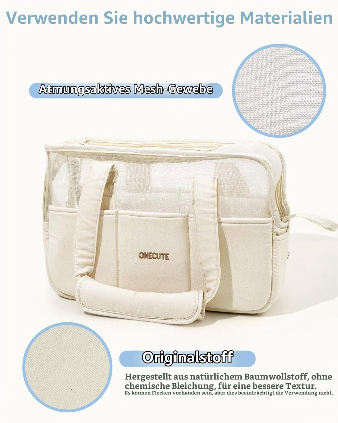 Hundetasche für Kleine Hunde, Katzen &amp; Kaninchen – Klappbare Tragetasche mit Sicherheitsverschluss,