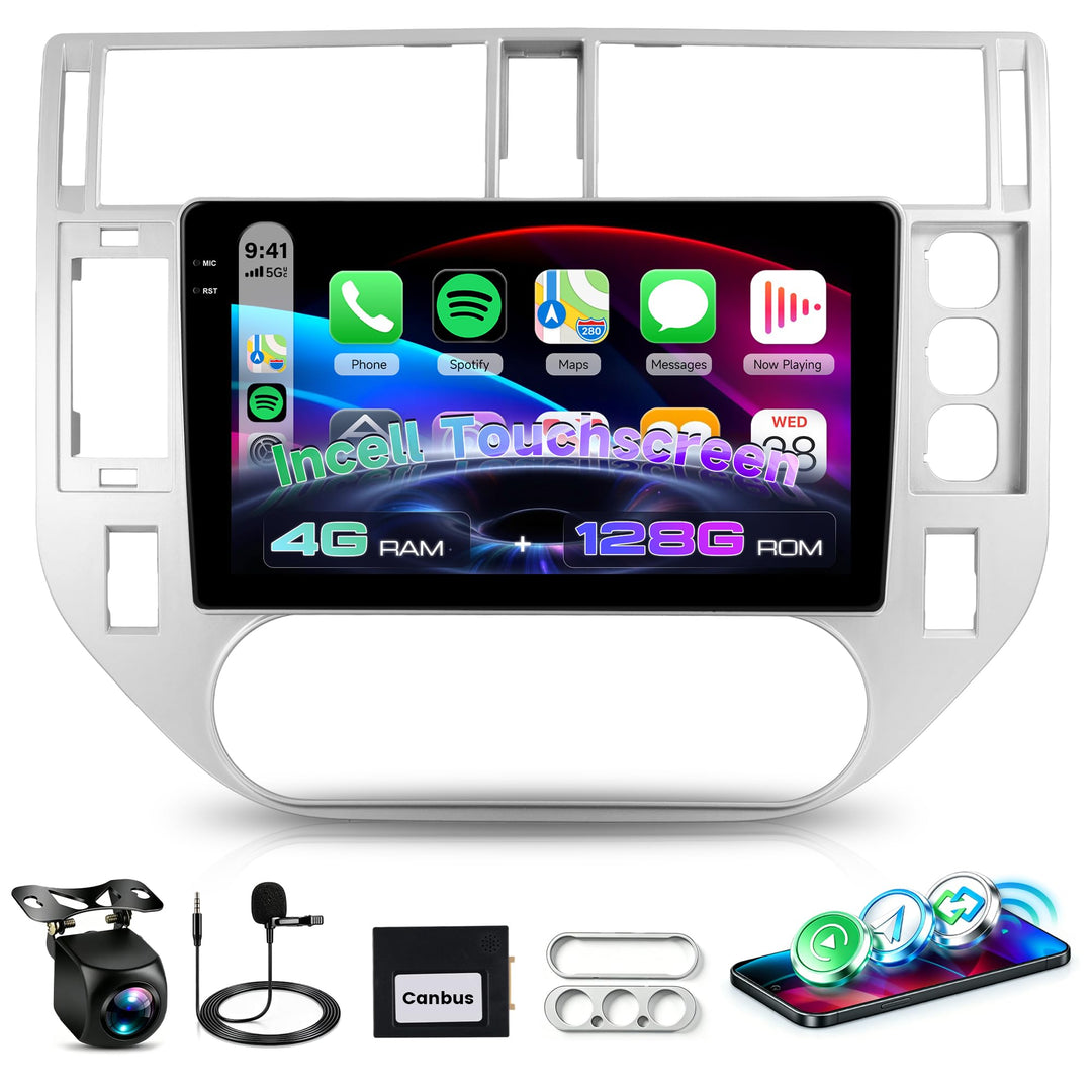 Rimoody 4G+128G Android Autoradio für Ford Kuga 2008-2012 Wireless Carplay Android Auto, 9 Zoll Ince