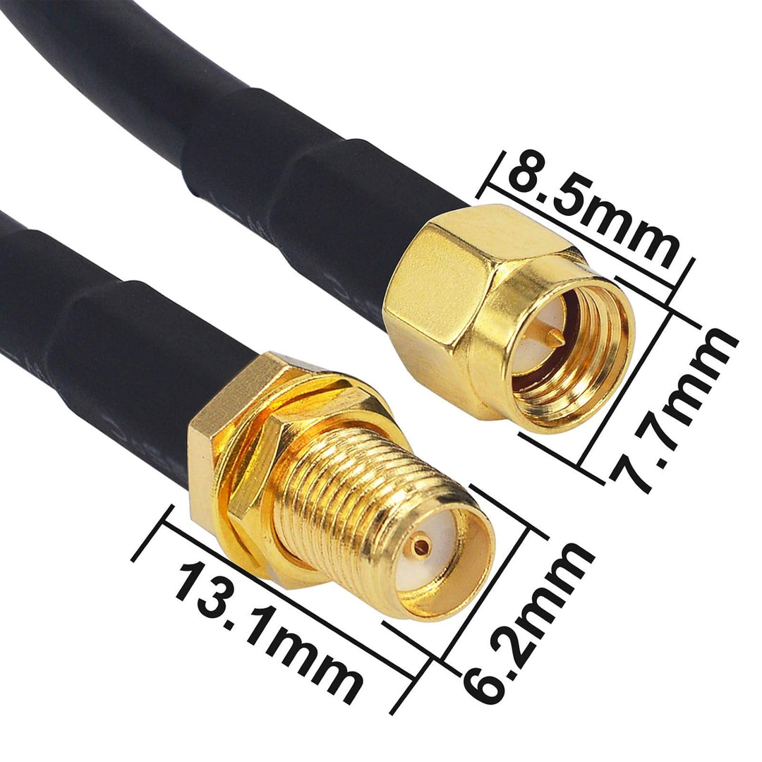 Boobrie SMA-Kabel, Stecker auf Buchse, 25 m, RG58, 50 Ohm, für WLAN-Antenne, 3G 4G LTE-Router, kabel