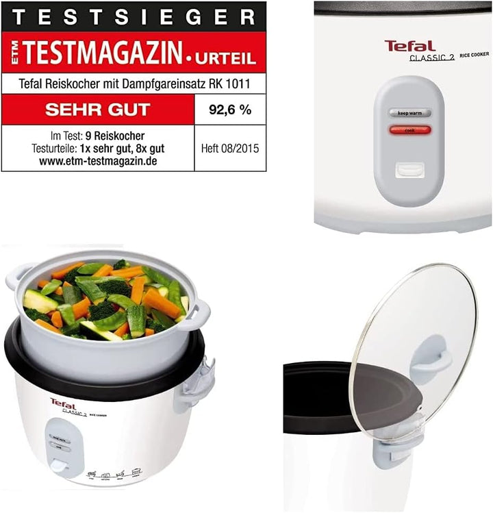 Tefal Reiskocher RK1011 | Voreingestellte Kochprogramme | 10 Tassen Kapazität (5L) | Automatische Wa