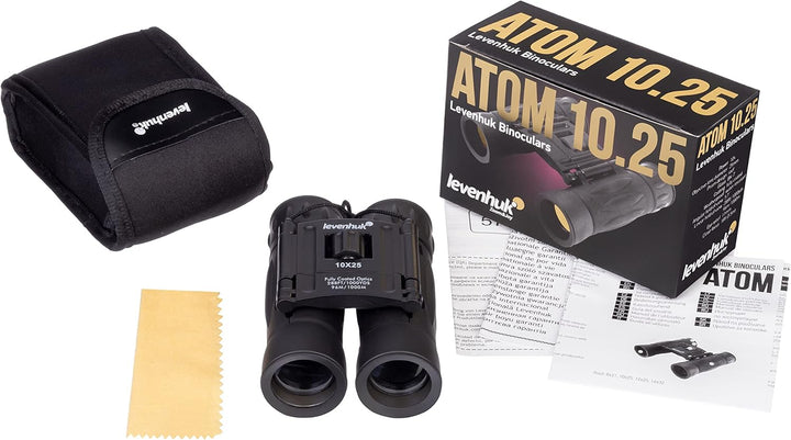 Levenhuk Atom 10x25 Ultrakompaktes Fernglas mit Vollvergüteter BK-7 Glasoptik für Naturgetreue Bilde
