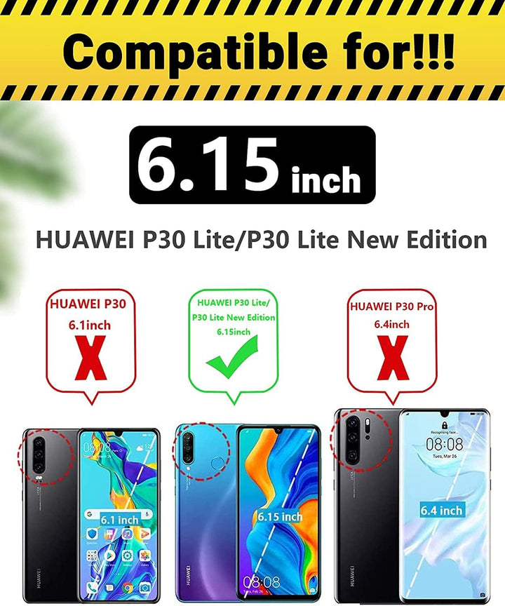 Fonrest Ganzkörper Hülle für Huawei P30 Lite, Love MEI 6,15-Zoll Schwerlast Hybride Aluminium Metall