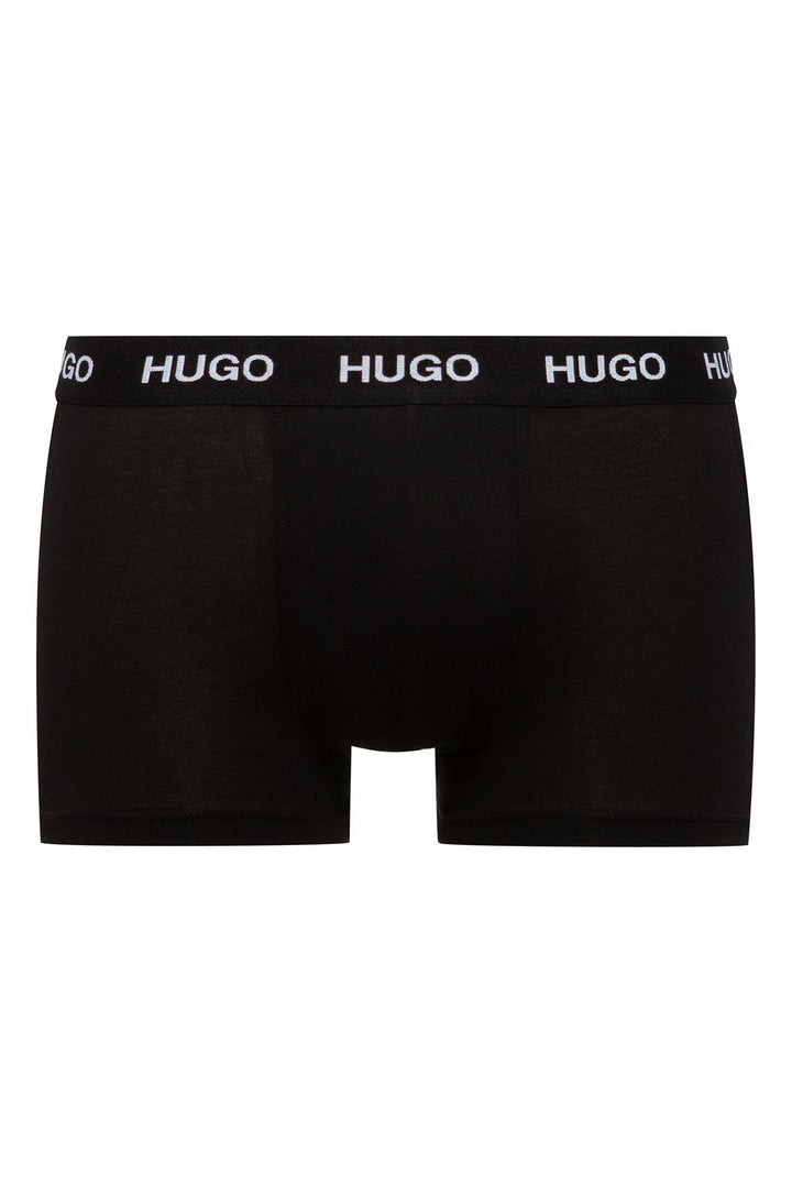 HUGO Herren Trunk Triplet Pack Dreier-Pack eng anliegende Boxershorts aus Stretch-Baumwolle mit kurz
