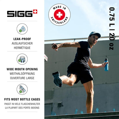 SIGG - Alu Sport Trinkflasche - WMB Sports - Mit 3-Stufen-Sportverschluss - Klimaneutral Zertifizier