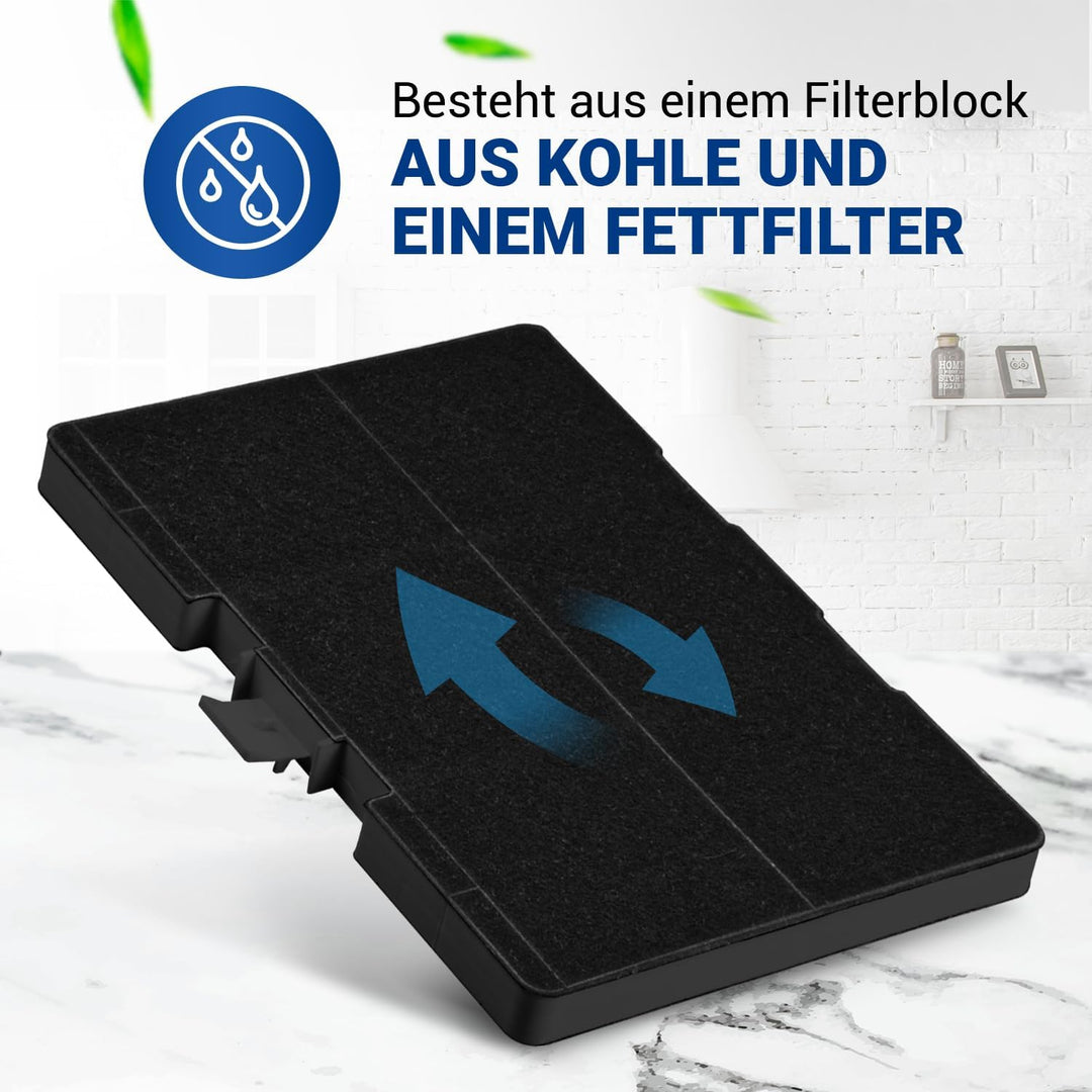 VIOKS Abzugshaube Filter Umlufthaube Set 3x Ersatz für Bosch Aktivkohlefilter 11026771 DHZ5346 00705