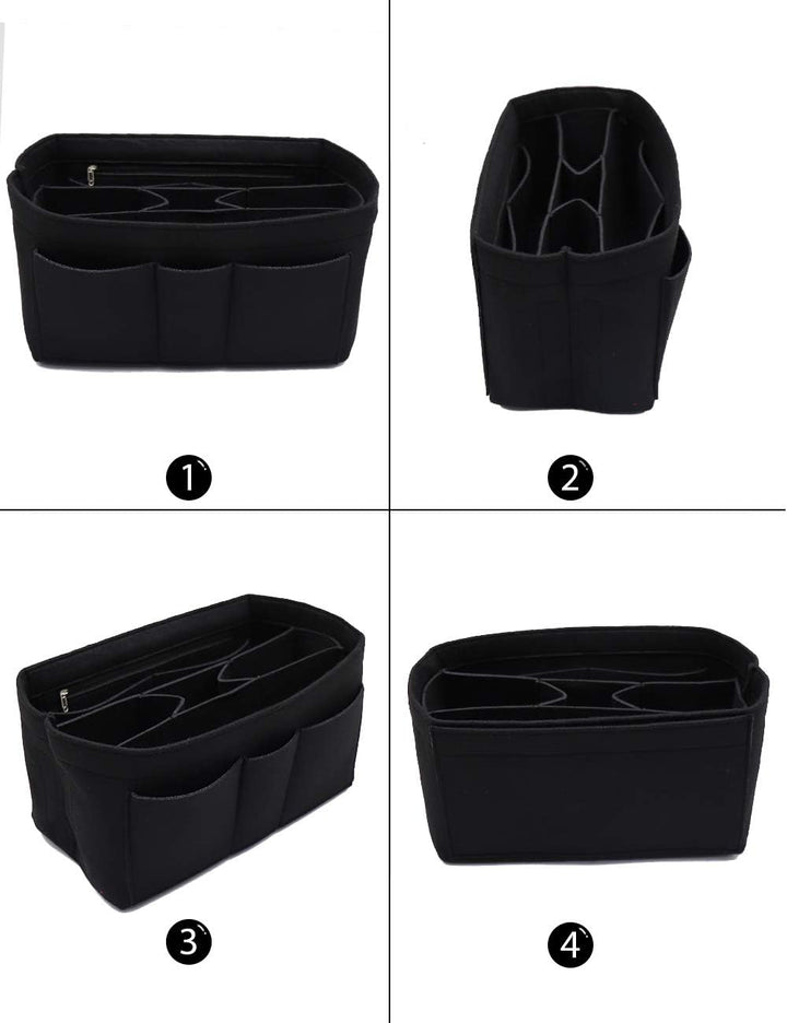 LEXSION Felt Insert Fabric Purse Organizer Bag, Bag Insert In Bag with Zipper Inner Pocket Fits Neve
