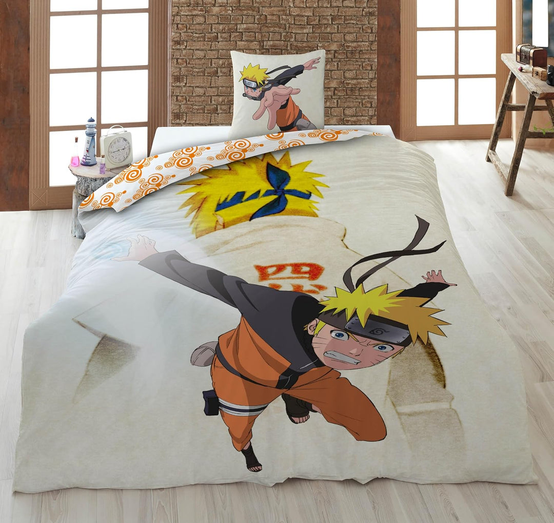 AYMAX Naruto - Parure de lit 140X200 - '100% Coton'