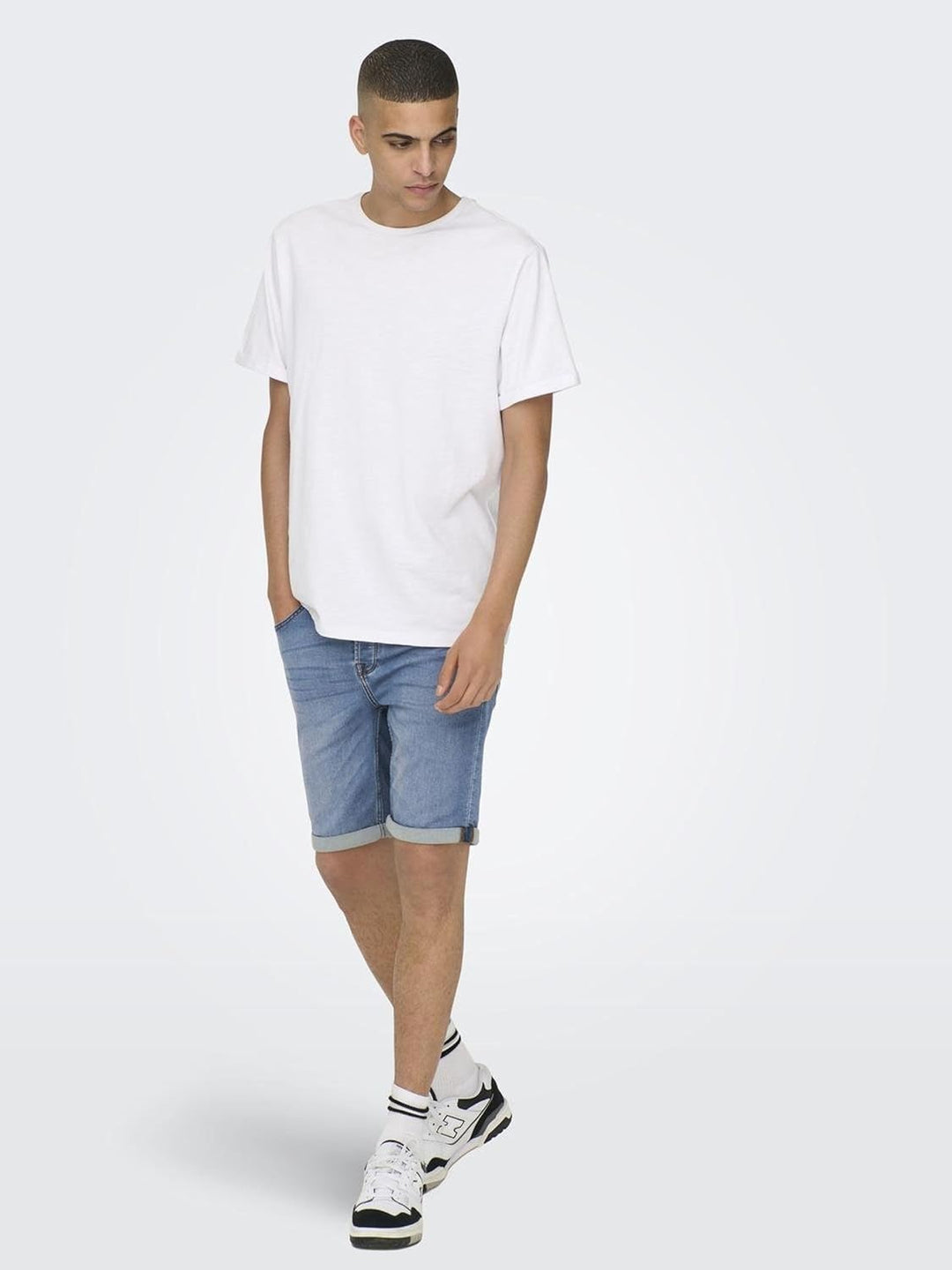 Herren O&S Denim Capri Jeans Shorts 3/4 Bermuda Pants Sommer Hose Kurze Freizeit Trousers ONSPLY XS