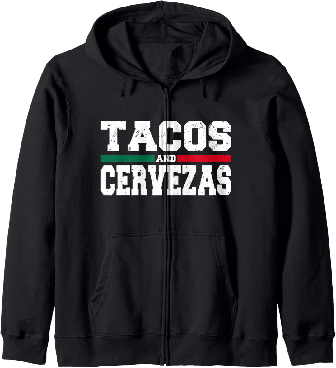 Tacos and Cervezas Funny Mexico Cinco de Mayo Kapuzenjacke
