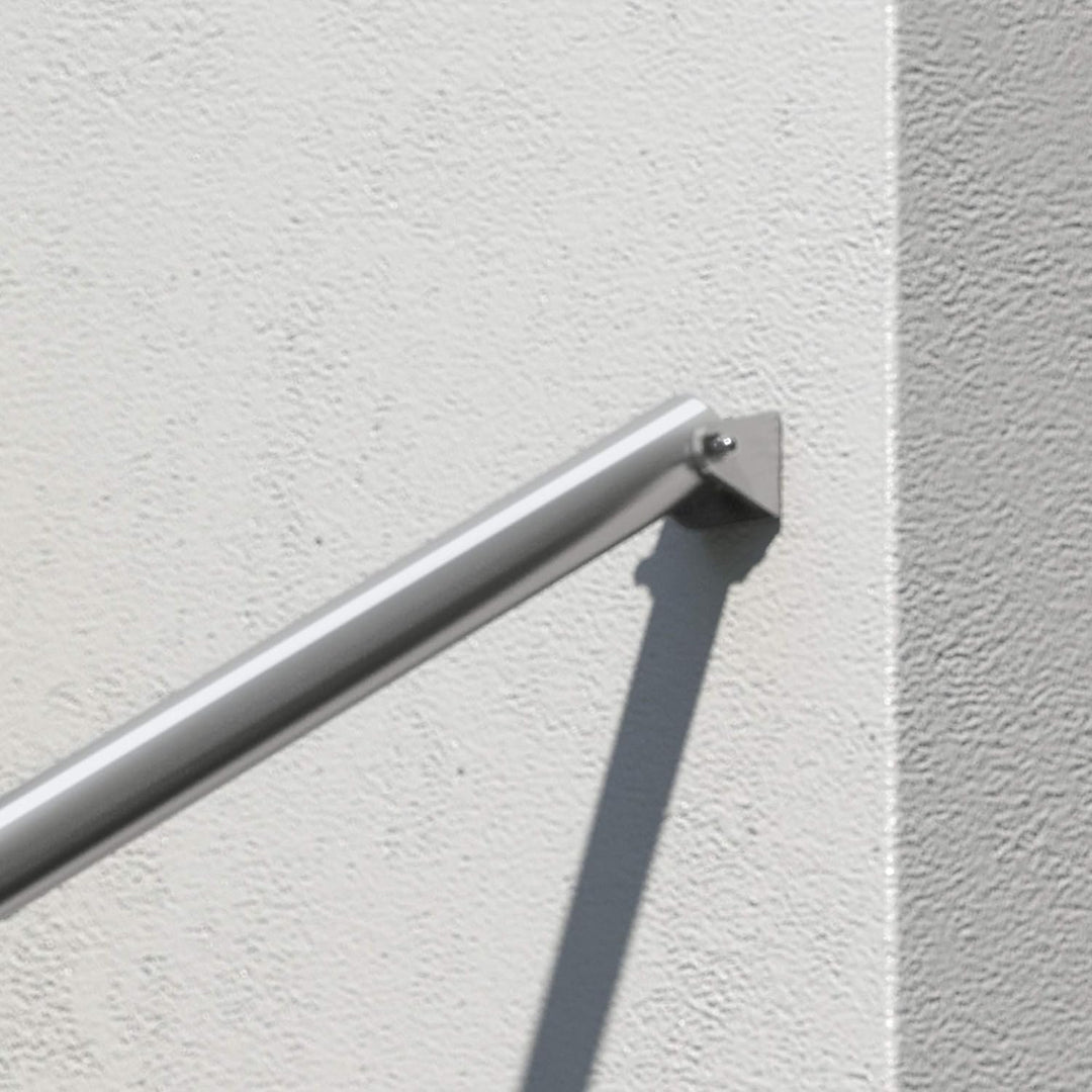 DOLLE Aluminium Eingangsgeländer Hauseingang aufgesetzte Montage 1 Pfosten & Wandanschluss Länge 1,1