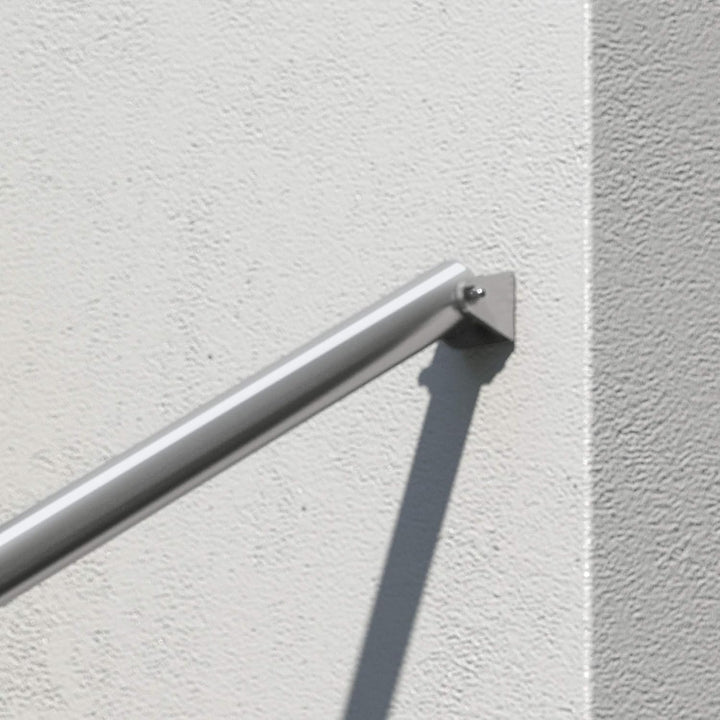 DOLLE Aluminium Eingangsgeländer Hauseingang aufgesetzte Montage 1 Pfosten & Wandanschluss Länge 1,1