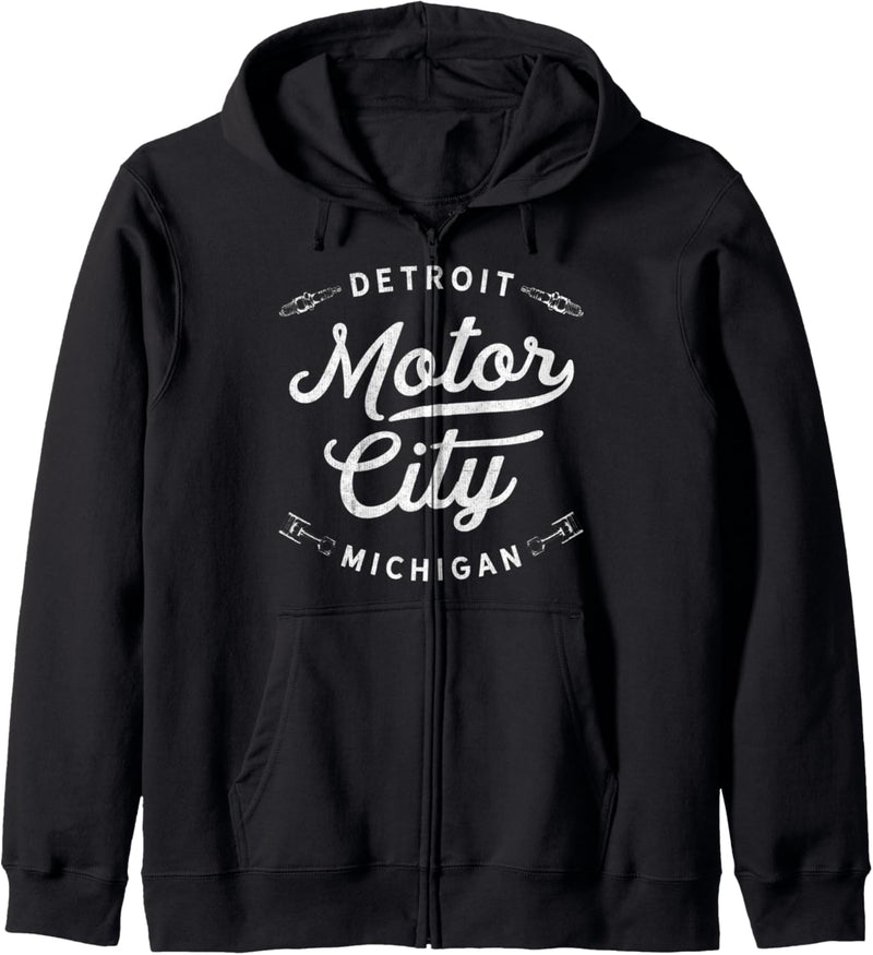 Classic Detroit Motor City Michigan Retro Auto Souvenir Kapuzenjacke