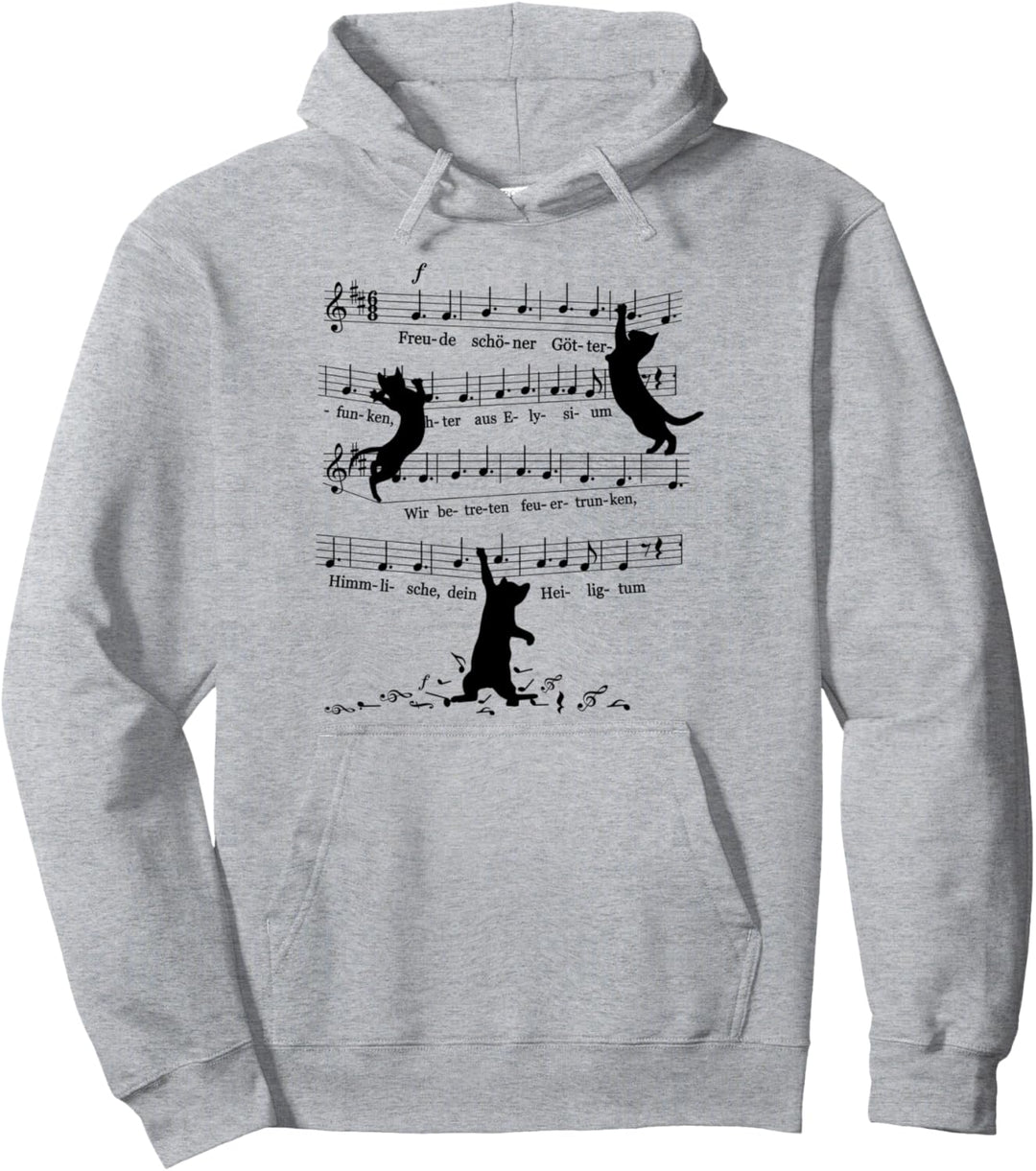 Cat Kitten Beethoven, Partitur der 9. Sinfonie, klassische Noten Pullover Hoodie
