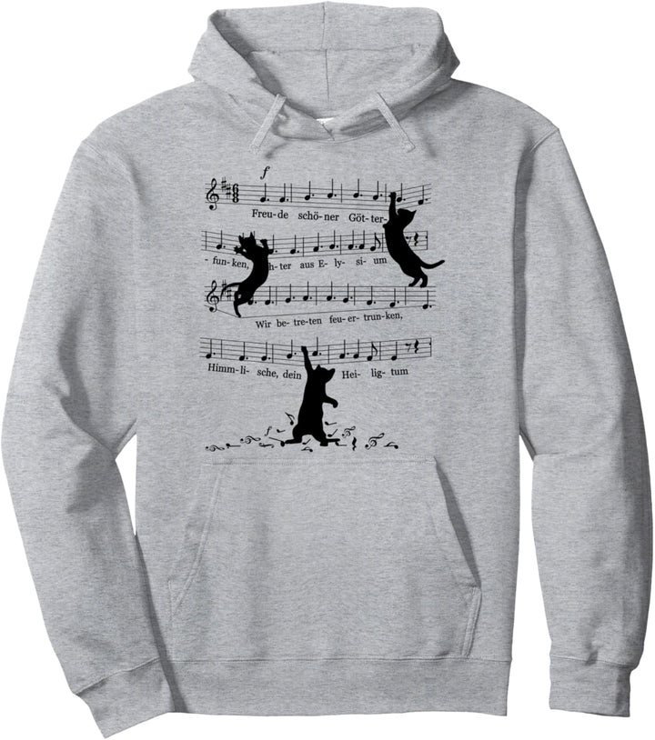 Cat Kitten Beethoven, Partitur der 9. Sinfonie, klassische Noten Pullover Hoodie