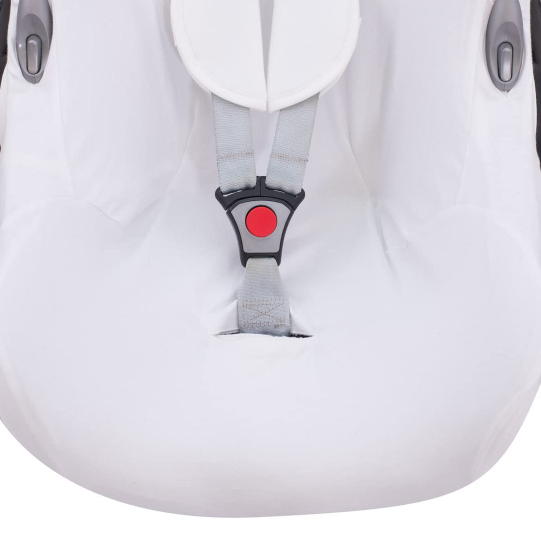 JYOKO KIDS Bezug für Autositz kompatibel mit Maxi Cosi Cabriofix, City Streety, aus Baumwolle (White